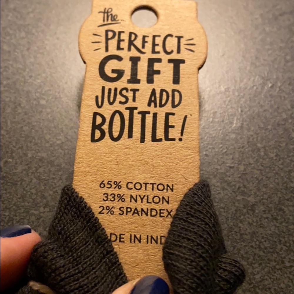 3/$15 NEW wine bottle sock shh there’s wine here - Picture 6 of 7